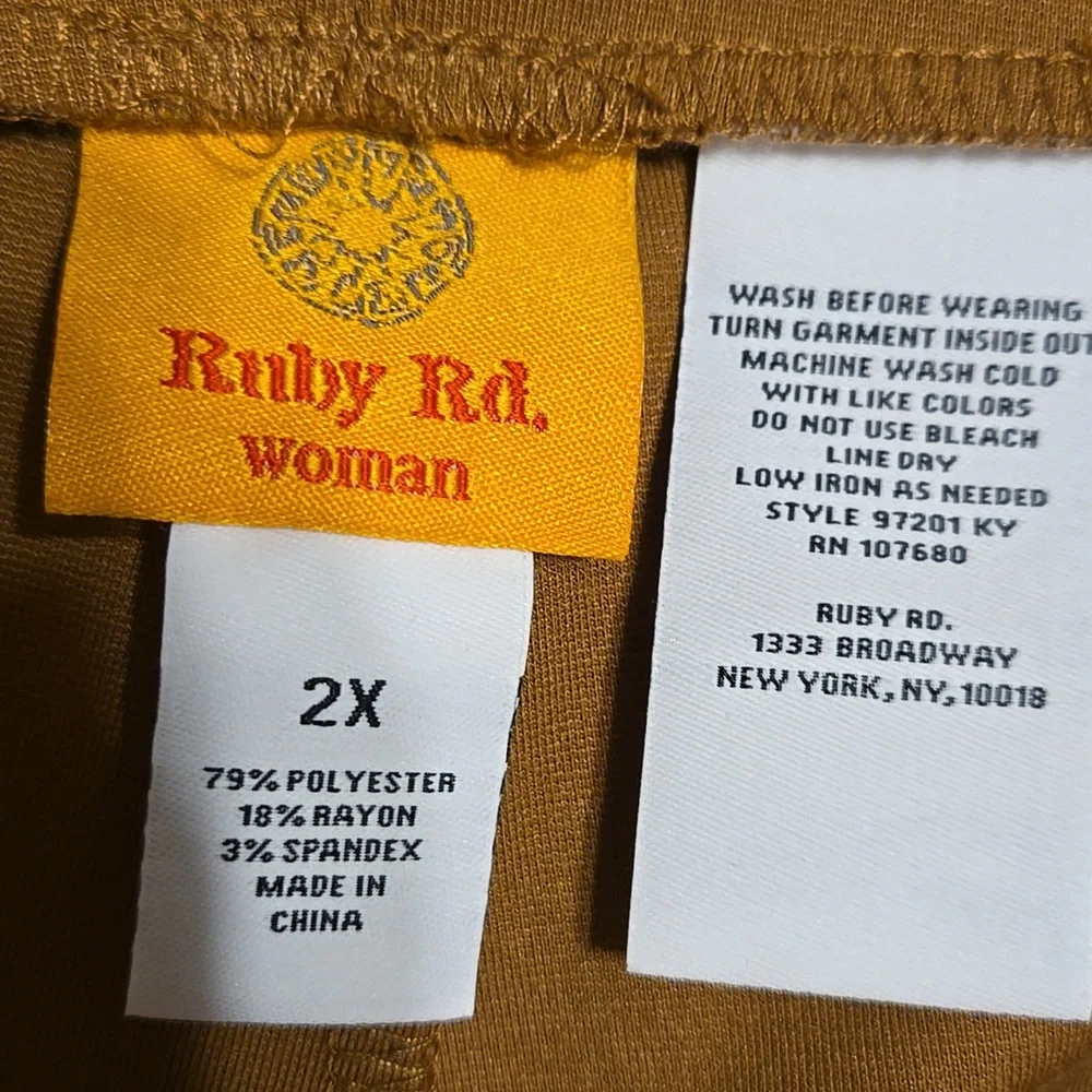 Ruby Rd. Women's Camel Pants - Picture 3 of 4